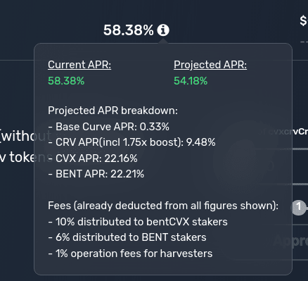 Bentfinance-fees