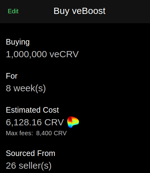 LP Ve boost rental on Warden